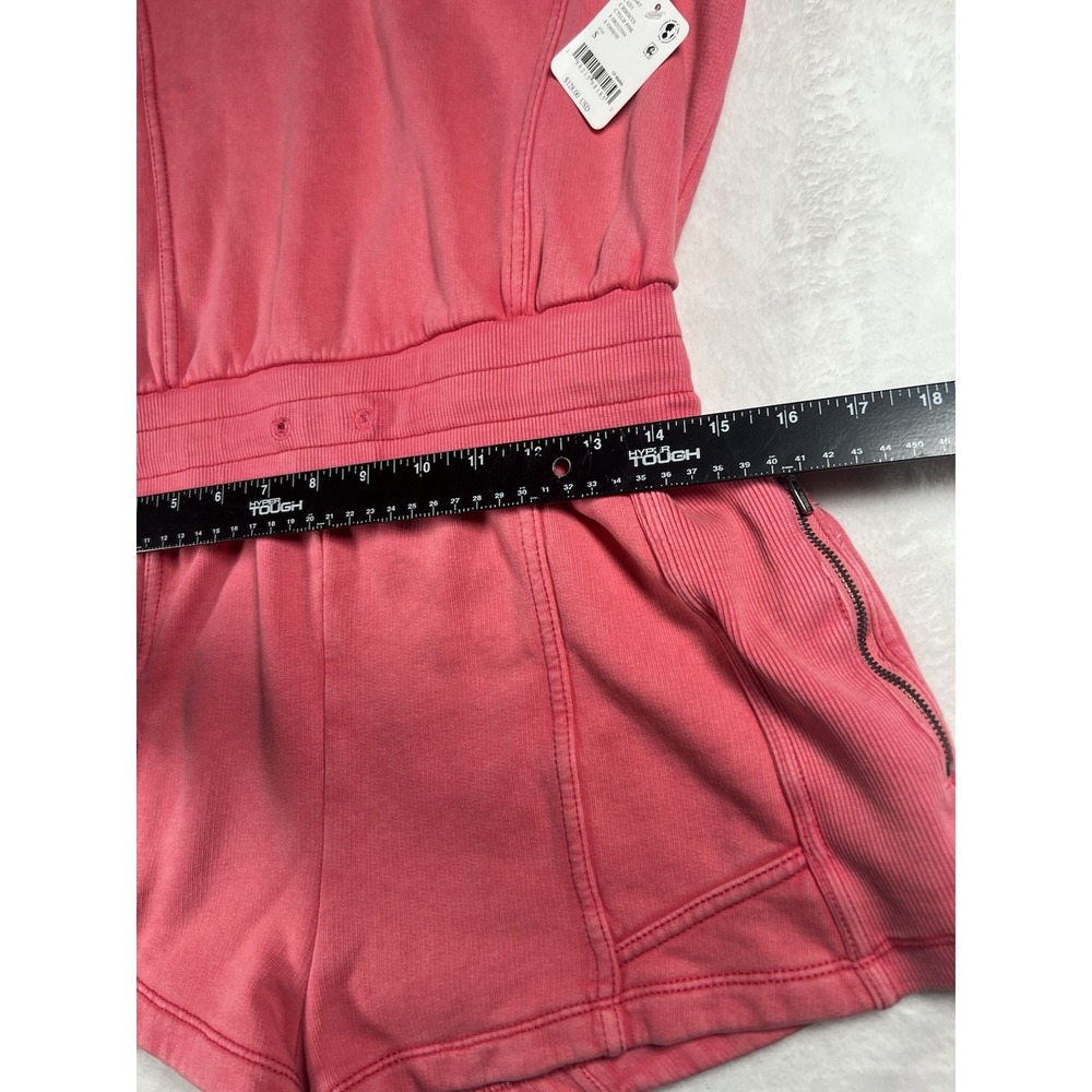 Free People Movement Long Sleeve V-Neck Intercept Romper NWT Small Pink - Picture 5 of 16
